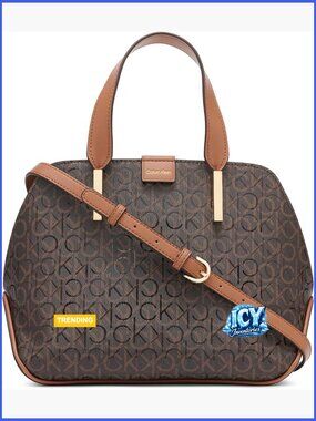 Faux Leather Triple Compartment Satchel Handbag with Zipper Closure